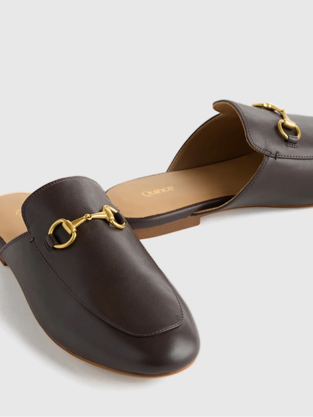 New Quince Italian Leather Horsebit Loafer Mule Women’s 6 Coffee Bean